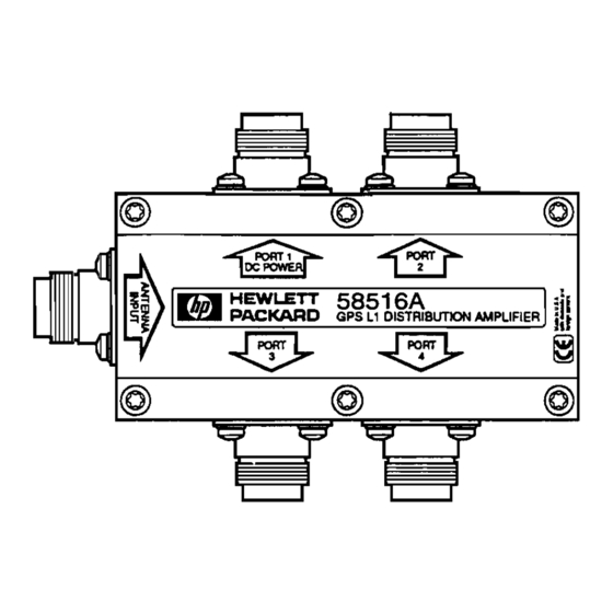 HP 58516A Quick Start Manual