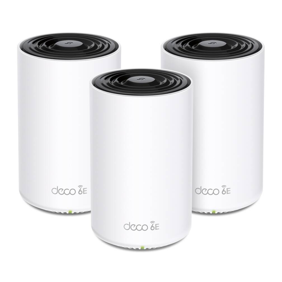 TP-Link Deco XE75 - AXE5400 Tri-Band Mesh Wi-Fi 6E System Manual