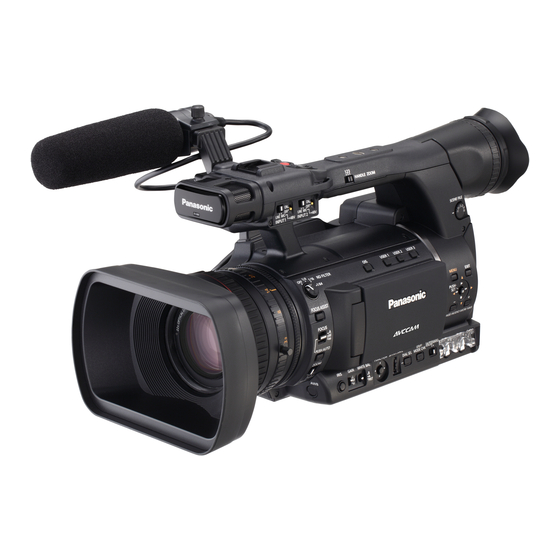 Panasonic AG-AC160A Operating Instructions Manual