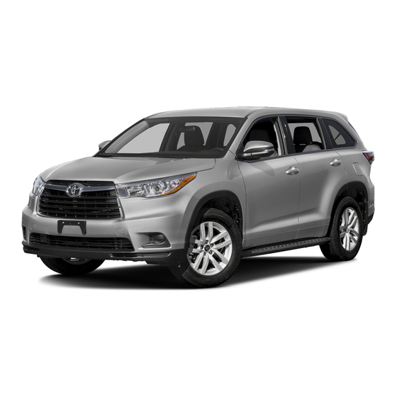 Toyota Highlander 2016 Quick Reference Manual