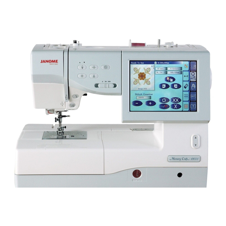 Janome MC 11000 Service Manual