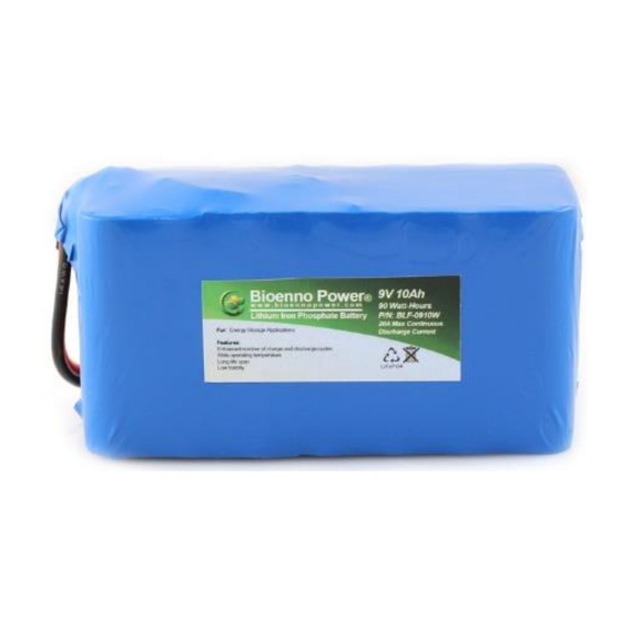 Bioenno Power BLF-0910W User Manual