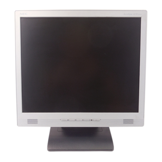 NEC AccuSync LCD71V User Manual