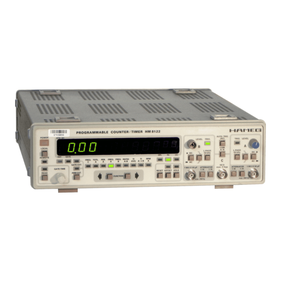 User Manuals: Hameg HM 8122 Frequency Counters