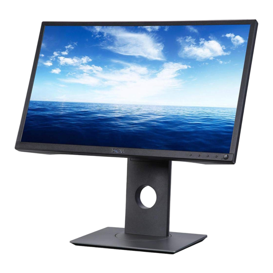 User Manuals: Dell P2017H LED Monitor