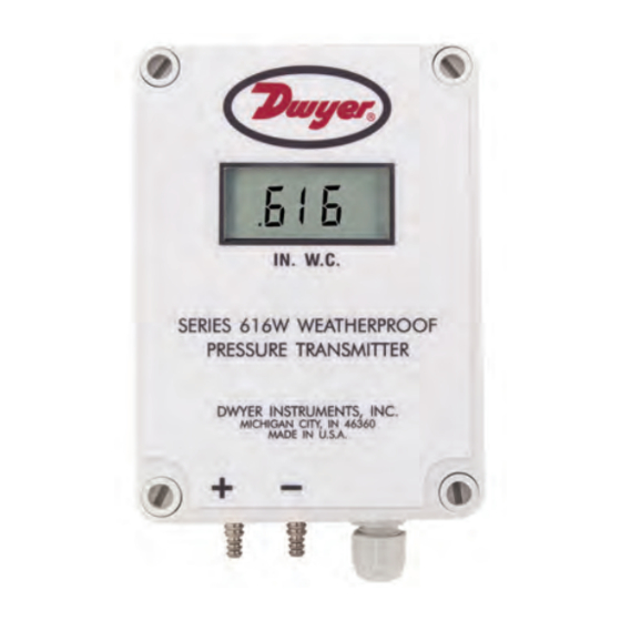 Dwyer Instruments 616WL-2 Installation And Operating Instructions
