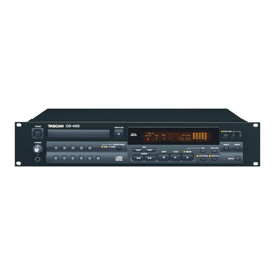 Tascam CD-450 CD-450 Technical Documentation