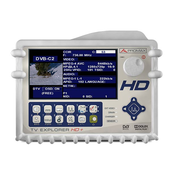 Promax TV EXPLORER HD+ Quick Reference Manual