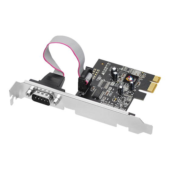 SIIG JJ-E01111-S1 PCIe Serial Adapter Manuals