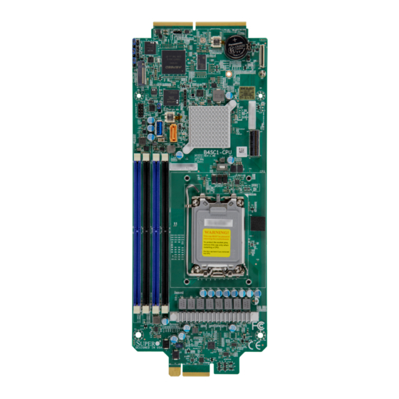 Supermicro B4SC1-CPU User Manual