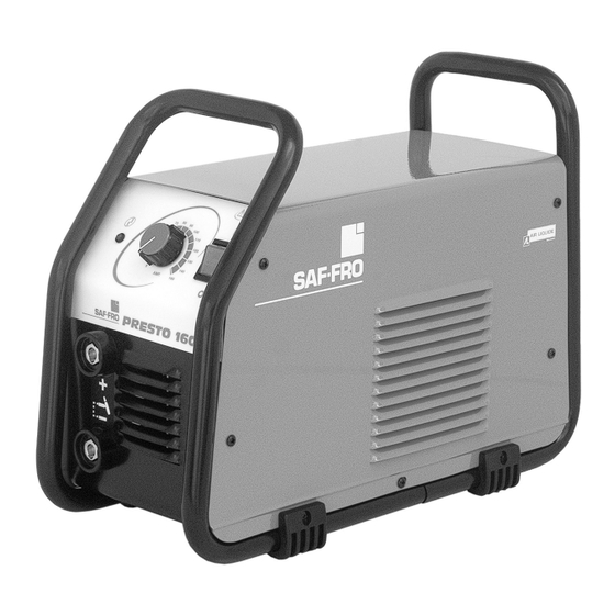 Saf-Fro PRESTO 140G Safety Instruction For Use And Maintenance