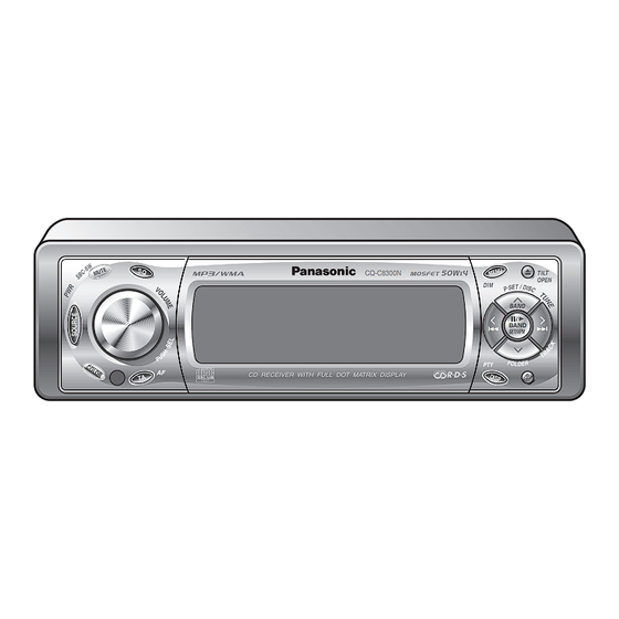 Panasonic CQ-C8100N Operating Instructions Manual