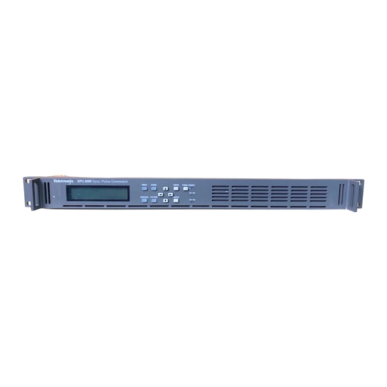 Tektronix SPG600 Service Manual