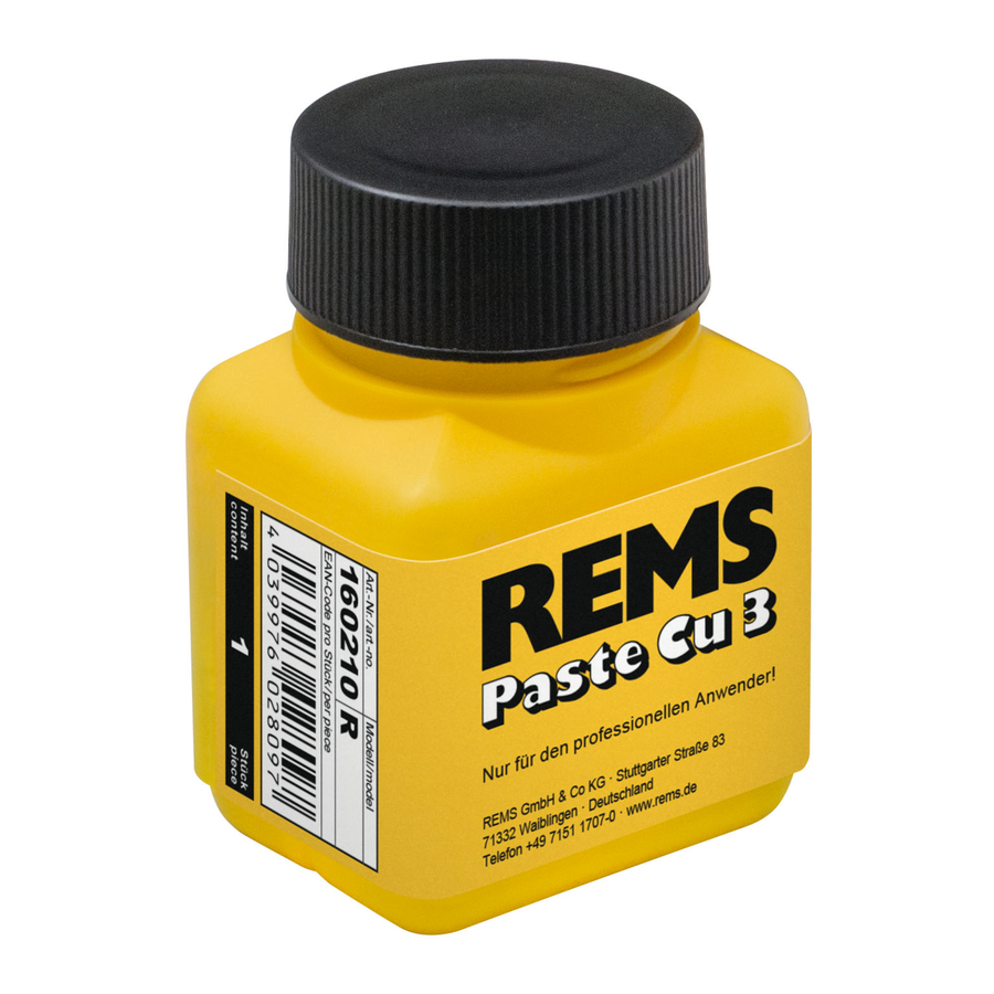REMS Paste Cu 3 Manual