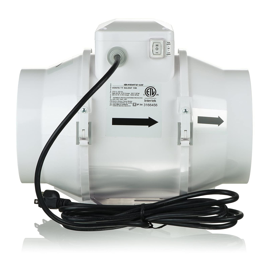 Vents TT SILENT 100 Installation Manual