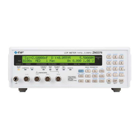 NF ZM2376 Instruction Manual