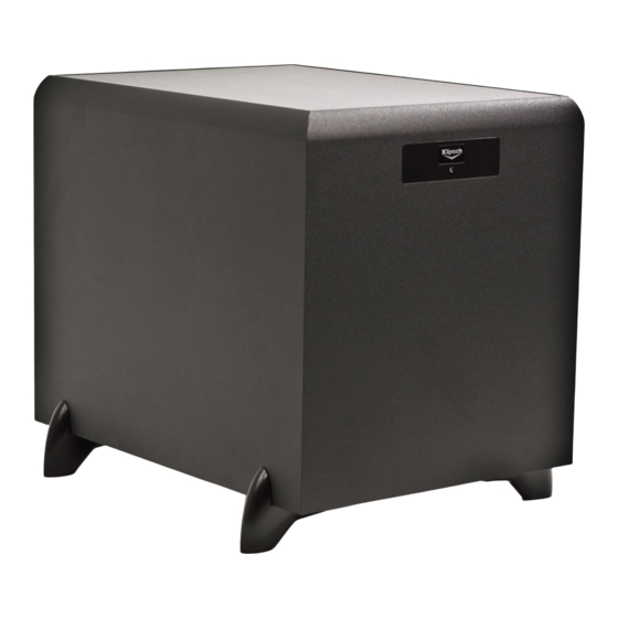 Klipsch SW-350 Owner's Manual