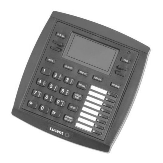 Lucent Technologies INDeX 20CC Turret Quick Manual