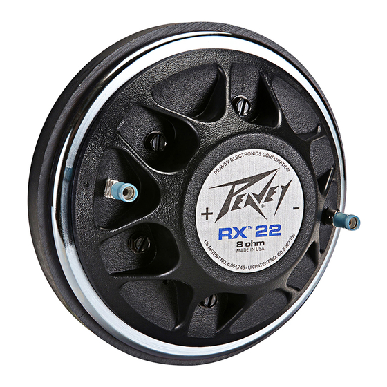 Peavey RX 22 Instructions