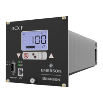 Emerson Branson DCX F-DP Instruction Manual