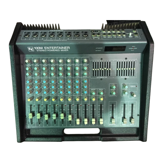 Electro-Voice Powered Mixing Console 100M Installation And Operating Instructions Manual