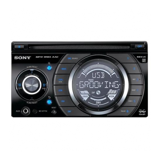 Sony WX-GT77UI - Radio / CD Manuals