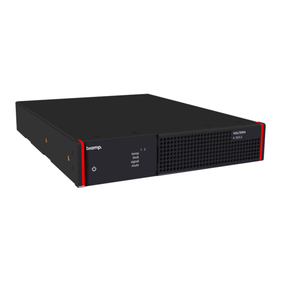 Biamp VOLTERA A Series Installation And Setup Manual