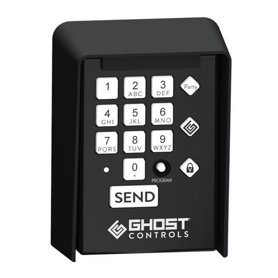 GHOST CONTROLS AXWK - Wireless Keypad Manual