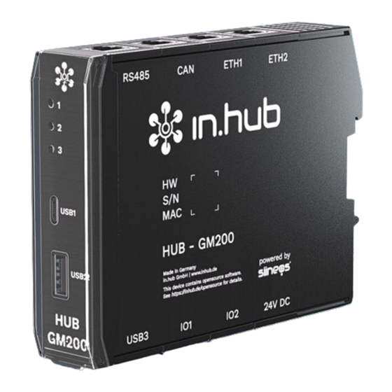 in.hub HUB-GM200 Basic Gateway Manuals