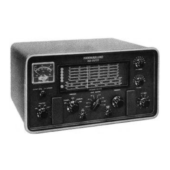 Hammarlund HX50 Service Manual