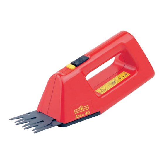 Wolf Garten Accu 40 Standard Instruction Manual