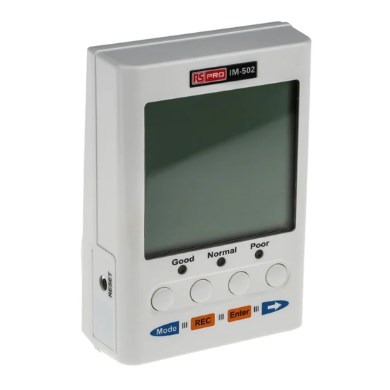 RS PRO IM-502 Instruction Manual