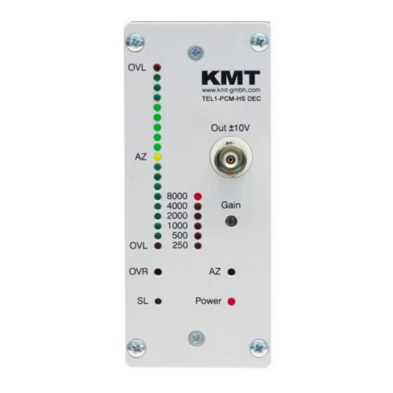 KMT TEL1-PCM-HS-BATT User Manual