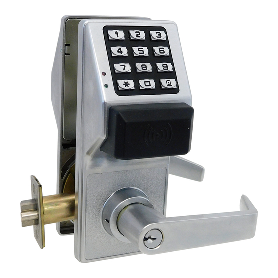 Alarm Lock Wireless Trilogy PDL6300 Programming Instructions Manual