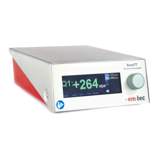 em-tec SonoTT Ultrasonic FlowComputer Manual