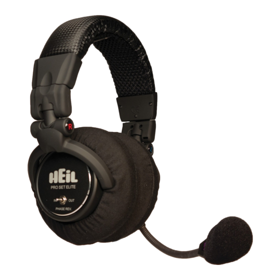 Heil Sound PRO SET ELITE-iC Quick Start Manual