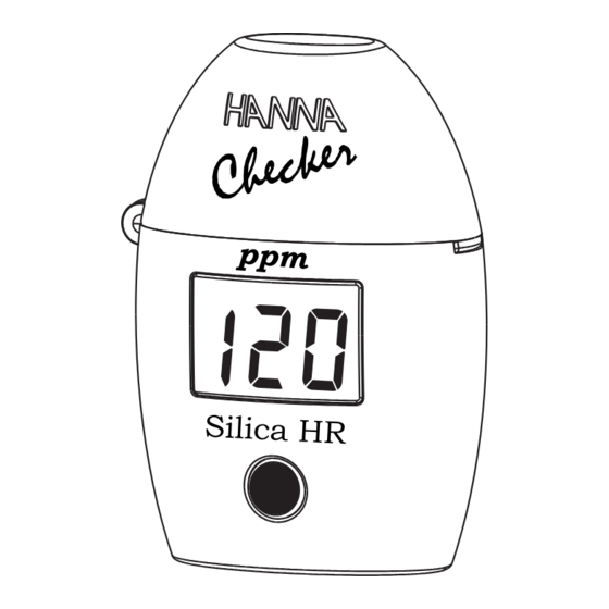Hanna Instruments Checker HI 770 Quick Start Manual