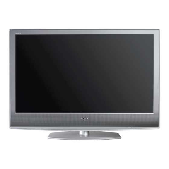 Sony BRAVIA KDL-46S2000 Operating Instructions Manual