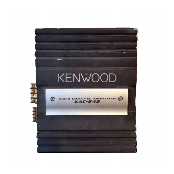 Kenwood KAC KAC-648 Instruction Manual