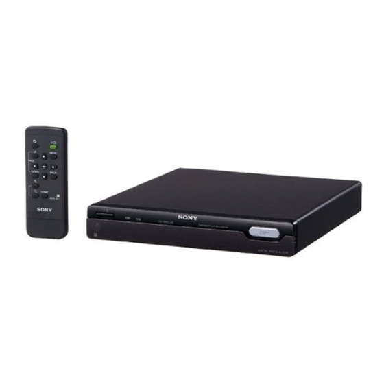 Sony HDPS-L1 Digital Photo Player Manuals