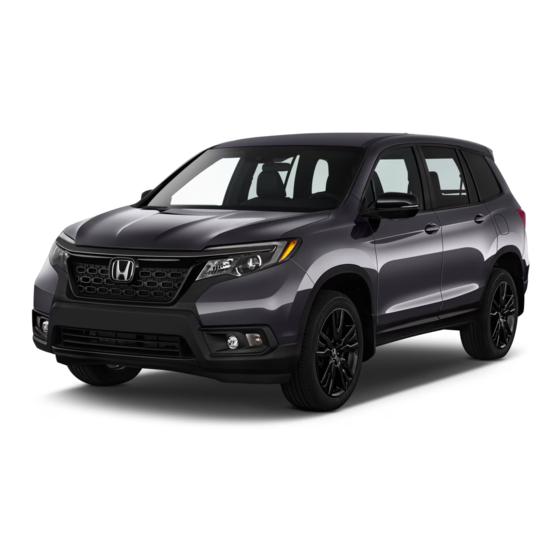 Honda PASSPORT 2019 Quick Start Manual