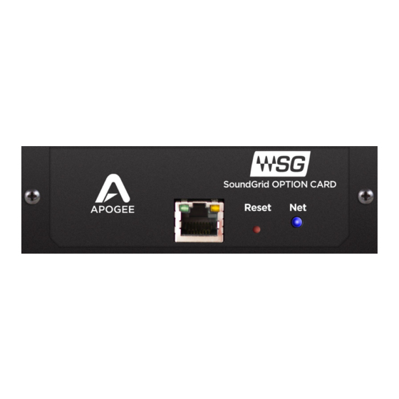 Apogee Symphony I/O Mk II SoundGrid User Manual