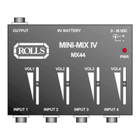 Rolls MINI-MIX IV MX44 Owner's Manual