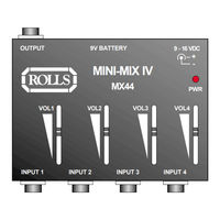 Rolls MINI-MIX IV MX44 Owner's Manual