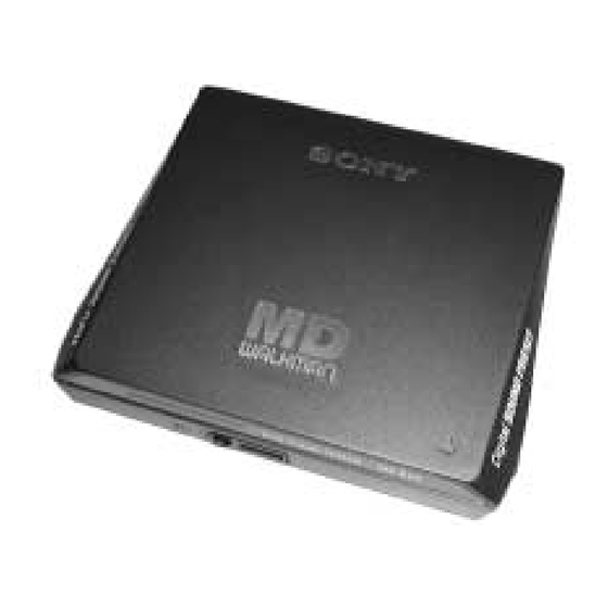 Sony MD Walkman MZ-E75 Service Manual