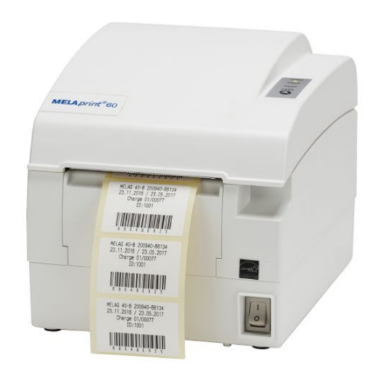 MELAG MELAprint 60 User Manual