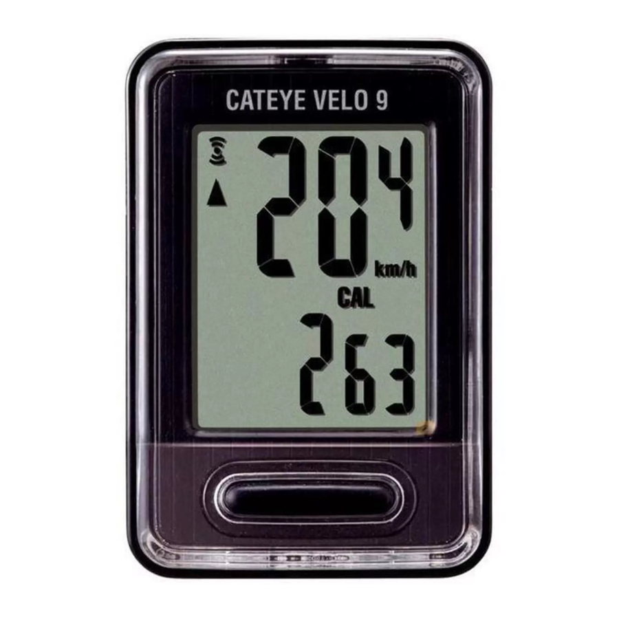 Cateye VELO 9 CC-VL820, VELO 7 CC-VL520 - Cyclocomputer Manual