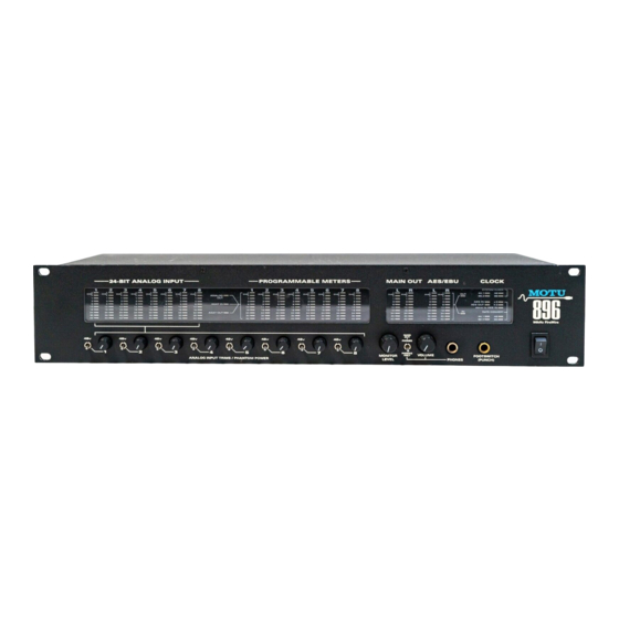 MOTU 896 User Manual