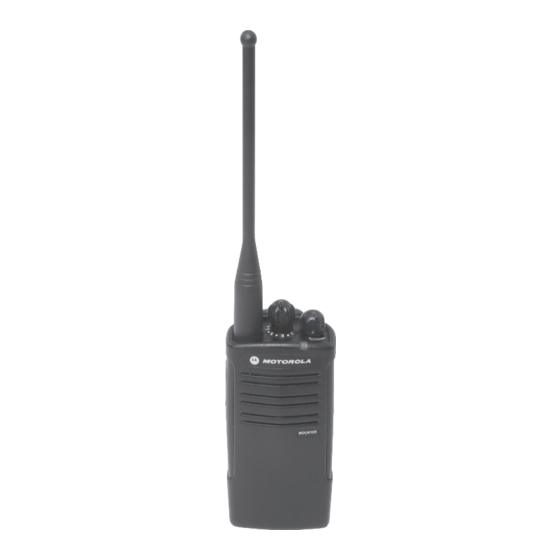 User Manuals: Motorola RDU4100 Two-way Radio