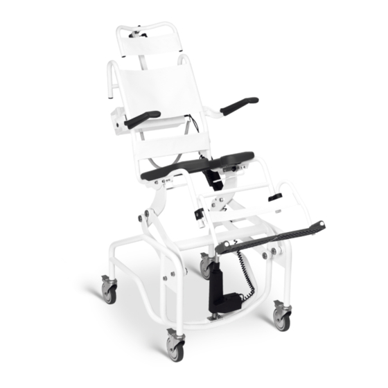Handicare height adjustable tilting commode/shower chair Manual Manual